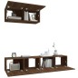 vidaXL Set de muebles para TV 3 pzas madera contrachapada roble marrón vidaXL Set de muebles para TV 3 pzas madera contrachapada roble marrón