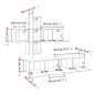 vidaXL Juego de mueble TV 7 piezas madera contrachapada roble ahumado