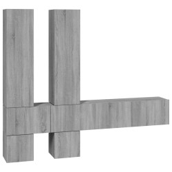 vidaXL Mueble de pared para TV madera contrachapada gris sonoma
