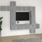 vidaXL Set de muebles para TV 9 pzas madera contrachapada gris Sonoma vidaXL Set de muebles para TV 9 pzas madera contrachapada gris Sonoma