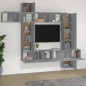 vidaXL Set de muebles para TV 9 pzas madera contrachapada gris Sonoma vidaXL Set de muebles para TV 9 pzas madera contrachapada gris Sonoma