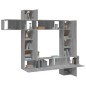 vidaXL Set de muebles para TV 9 pzas madera contrachapada gris Sonoma vidaXL Set de muebles para TV 9 pzas madera contrachapada gris Sonoma