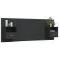vidaXL Cabecero de cama con mesitas madera contrachapada negro vidaXL Cabecero de cama con mesitas madera contrachapada negro
