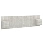vidaXL Cabecero de cama y mesitas madera contrachapada gris hormigón vidaXL Cabecero de cama y mesitas madera contrachapada gris hormigón