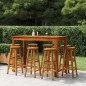 vidaXL Juego muebles de bar para jardín 9 pzas madera maciza de acacia vidaXL Juego muebles de bar para jardín 9 pzas madera maciza de acacia