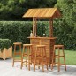 vidaXL Juego muebles de bar de jardín 5 piezas madera maciza de acacia vidaXL Juego muebles de bar de jardín 5 piezas madera maciza de acacia