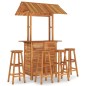 vidaXL Juego muebles de bar de jardín 5 piezas madera maciza de acacia vidaXL Juego muebles de bar de jardín 5 piezas madera maciza de acacia