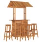 vidaXL Juego muebles de bar de jardín 5 piezas madera maciza de acacia vidaXL Juego muebles de bar de jardín 5 piezas madera maciza de acacia