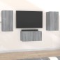 vidaXL Set de muebles para TV 3 pzas madera contrachapada gris Sonoma vidaXL Set de muebles para TV 3 pzas madera contrachapada gris Sonoma