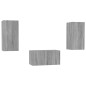 vidaXL Set de muebles para TV 3 pzas madera contrachapada gris Sonoma vidaXL Set de muebles para TV 3 pzas madera contrachapada gris Sonoma