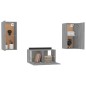 vidaXL Set de muebles para TV 3 pzas madera contrachapada gris Sonoma vidaXL Set de muebles para TV 3 pzas madera contrachapada gris Sonoma
