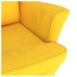 vidaXL Sillón mecedora patas madera y taburete terciopelo amarillo vidaXL Sillón mecedora patas madera y taburete terciopelo amarillo