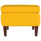 vidaXL Sillón mecedora patas madera y taburete terciopelo amarillo vidaXL Sillón mecedora patas madera y taburete terciopelo amarillo