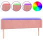 vidaXL Cabecero con LED de terciopelo rosa 203x16x78/88 cm vidaXL Cabecero con LED de terciopelo rosa 203x16x78/88 cm