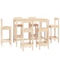 vidaXL Set de bar 7 piezas madera maciza de pino vidaXL Set de bar 7 piezas madera maciza de pino