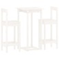 vidaXL Set de bar 3 piezas madera maciza de pino blanco vidaXL Set de bar 3 piezas madera maciza de pino blanco