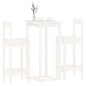 vidaXL Set de bar 3 piezas madera maciza de pino blanco vidaXL Set de bar 3 piezas madera maciza de pino blanco