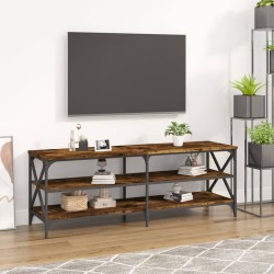 vidaXL Mueble para TV madera contrachapada roble ahumado 140x40x50 cm