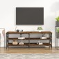 vidaXL Mueble para TV madera contrachapada roble ahumado 140x40x50 cm vidaXL Mueble para TV madera contrachapada roble ahumado 140x40x50 cm