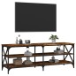 vidaXL Mueble para TV madera contrachapada roble ahumado 140x40x50 cm vidaXL Mueble para TV madera contrachapada roble ahumado 140x40x50 cm