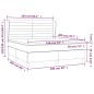 vidaXL Cama box spring con colchón tela gris taupe 160x200 cm