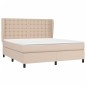 vidaXL Cama box spring con colchón cuero sintético capuchino 160x200cm vidaXL Cama box spring con colchón cuero sintético capuchino 160x200cm