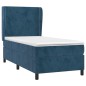 vidaXL Cama box spring con colchón terciopelo azul oscuro 90x190 cm vidaXL Cama box spring con colchón terciopelo azul oscuro 90x190 cm