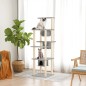 vidaXL Rascador para gatos con postes de sisal gris claro 169 cm vidaXL Rascador para gatos con postes de sisal gris claro 169 cm