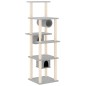 vidaXL Rascador para gatos con postes de sisal gris claro 169 cm vidaXL Rascador para gatos con postes de sisal gris claro 169 cm