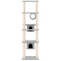 vidaXL Rascador para gatos con postes de sisal gris claro 169 cm vidaXL Rascador para gatos con postes de sisal gris claro 169 cm