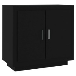 vidaXL Aparador de madera contrachapada negro 80x40x75 cm