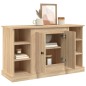 vidaXL Aparador de madera contrachapada roble Sonoma 100x35,5x60 cm