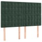 vidaXL Cama box spring colchón y LED terciopelo verde oscuro 140x190cm vidaXL Cama box spring colchón y LED terciopelo verde oscuro 140x190cm