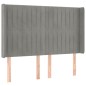 vidaXL Cama box spring colchón y LED terciopelo gris claro 140x200 cm vidaXL Cama box spring colchón y LED terciopelo gris claro 140x200 cm