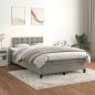 vidaXL Cama box spring con colchón terciopelo gris claro 120x200 cm vidaXL Cama box spring con colchón terciopelo gris claro 120x200 cm