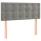 vidaXL Cama box spring con colchón terciopelo gris claro 120x200 cm vidaXL Cama box spring con colchón terciopelo gris claro 120x200 cm