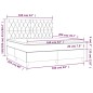vidaXL Cama box spring con colchón terciopelo gris claro 160x200 cm vidaXL Cama box spring con colchón terciopelo gris claro 160x200 cm