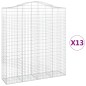 vidaXL Cestas de gaviones 13 uds forma de arco hierro 200x50x220/240cm vidaXL Cestas de gaviones 13 uds forma de arco hierro 200x50x220/240cm