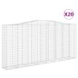 vidaXL Cestas de gaviones 20 uds forma de arco hierro 400x50x180/200cm vidaXL Cestas de gaviones 20 uds forma de arco hierro 400x50x180/200cm