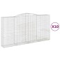 vidaXL Cestas de gaviones 10 uds forma de arco hierro 400x50x200/220cm vidaXL Cestas de gaviones 10 uds forma de arco hierro 400x50x200/220cm