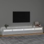 vidaXL Mueble de TV con luces LED blanco brillante 270x35x40 cm vidaXL Mueble de TV con luces LED blanco brillante 270x35x40 cm