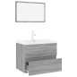 vidaXL Set de muebles de baño madera contrachapada gris Sonoma vidaXL Set de muebles de baño madera contrachapada gris Sonoma