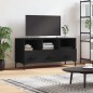 vidaXL Mueble de TV madera de ingeniería negro 102x36x50 cm vidaXL Mueble de TV madera de ingeniería negro 102x36x50 cm