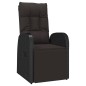 vidaXL Juego de muebles jardín 2 piezas ratán sintético y acero negro
