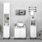 vidaXL Set muebles de baño 3 piezas madera contrachapada blanco brillo vidaXL Set muebles de baño 3 piezas madera contrachapada blanco brillo