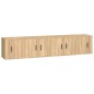 vidaXL Set de muebles para TV 4 pzas madera contrachapada roble Sonoma