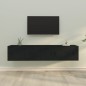vidaXL Set de muebles para TV 4 piezas madera contrachapada negro vidaXL Set de muebles para TV 4 piezas madera contrachapada negro