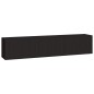 vidaXL Set de muebles para TV 4 piezas madera contrachapada negro vidaXL Set de muebles para TV 4 piezas madera contrachapada negro