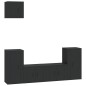 vidaXL Set de muebles para TV 5 piezas madera contrachapada negro vidaXL Set de muebles para TV 5 piezas madera contrachapada negro
