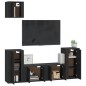 vidaXL Set de muebles para TV 5 piezas madera contrachapada negro vidaXL Set de muebles para TV 5 piezas madera contrachapada negro